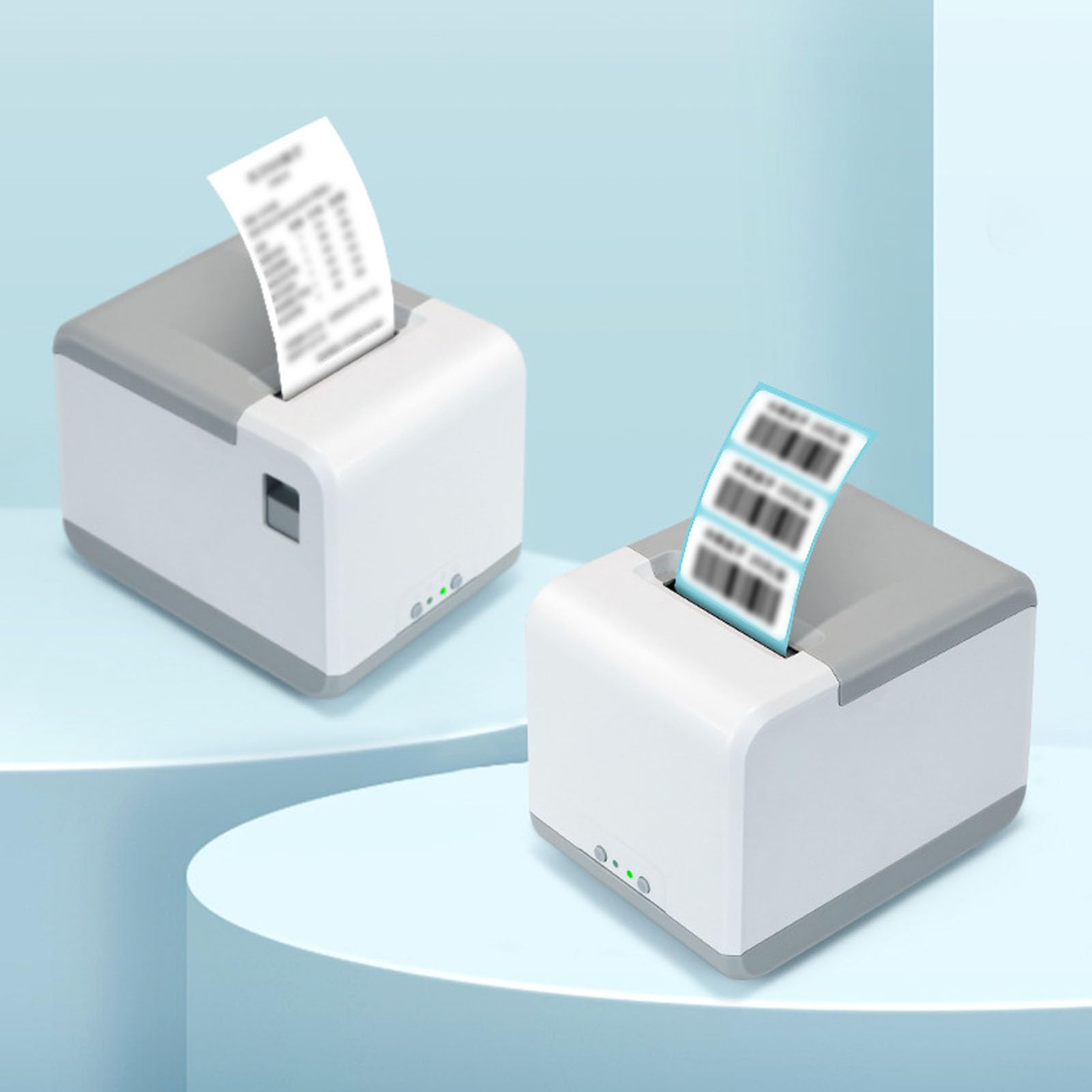 ViaGasaFamido Stampante Termica USB Stampante Termica per Etichette a Doppia connettività con velocità 100 Mm/s per la Stampa di Codici a Barre del Negozio di Abbigliamento del Ristorante (Spina