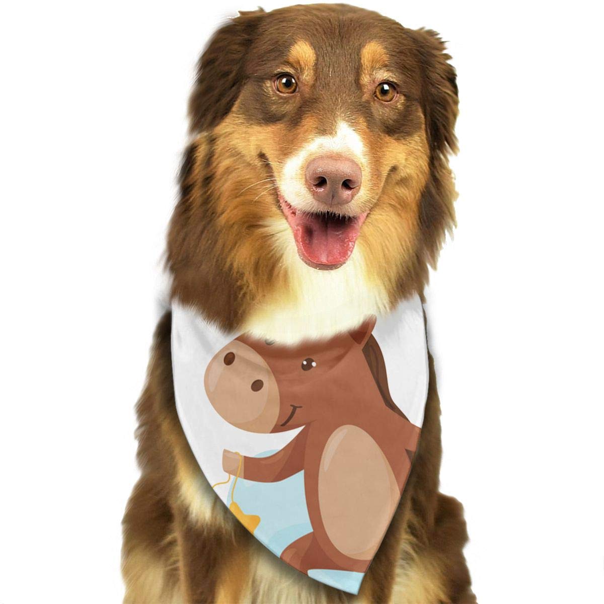 Cute Little Foal Sleeping On A Cloud Lovely Personalized Dog Cat Bandana Triangle Bibs Scarf Pet Suitable For Small To Big Dog Cats