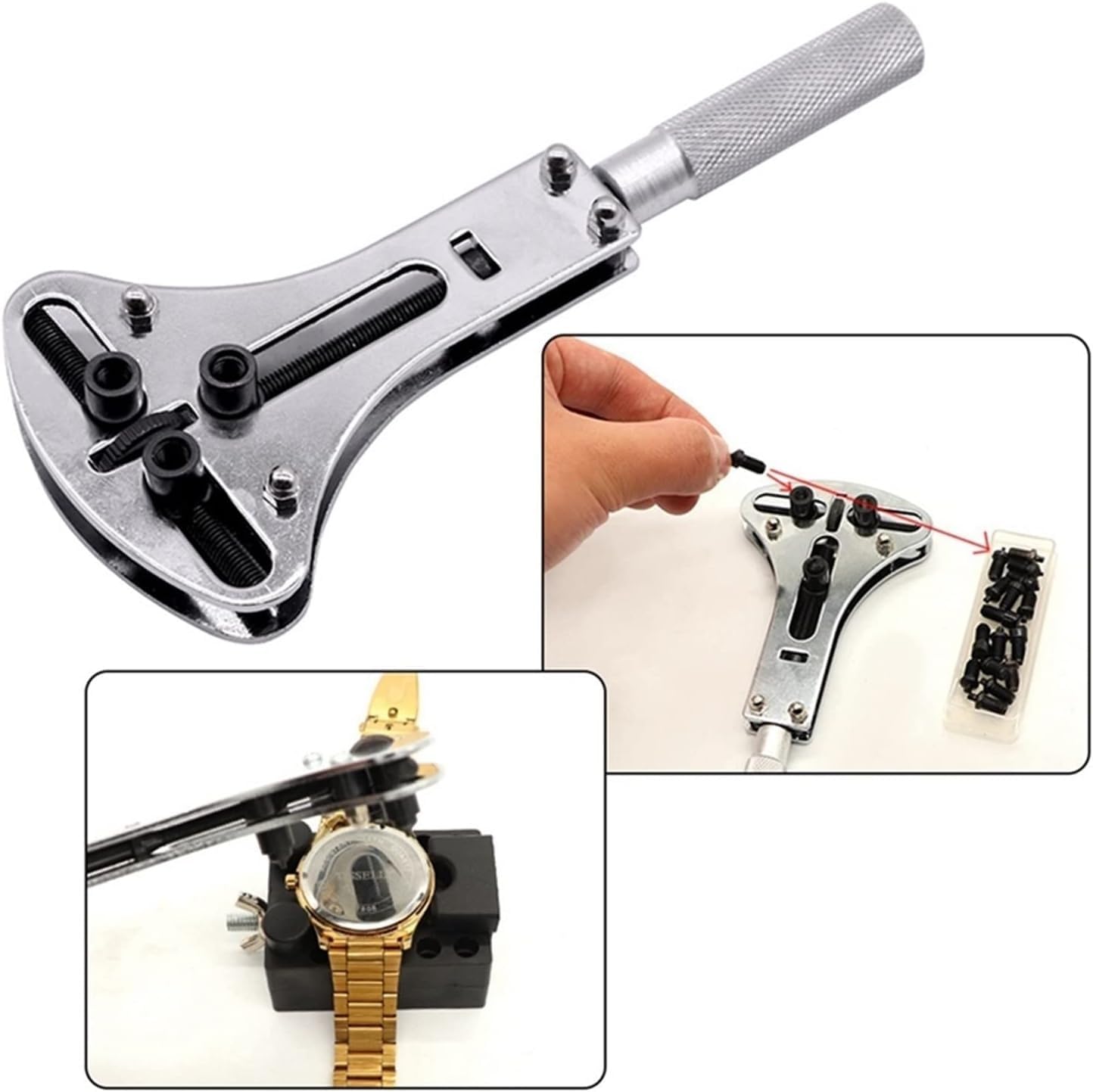 149 Pezzi Kit di Strumenti for la Riparazione degli Orologi, Set di Strumenti for la Riparazione degli Orologi e la Sostituzione della Batteria, Combinazione di Strumenti