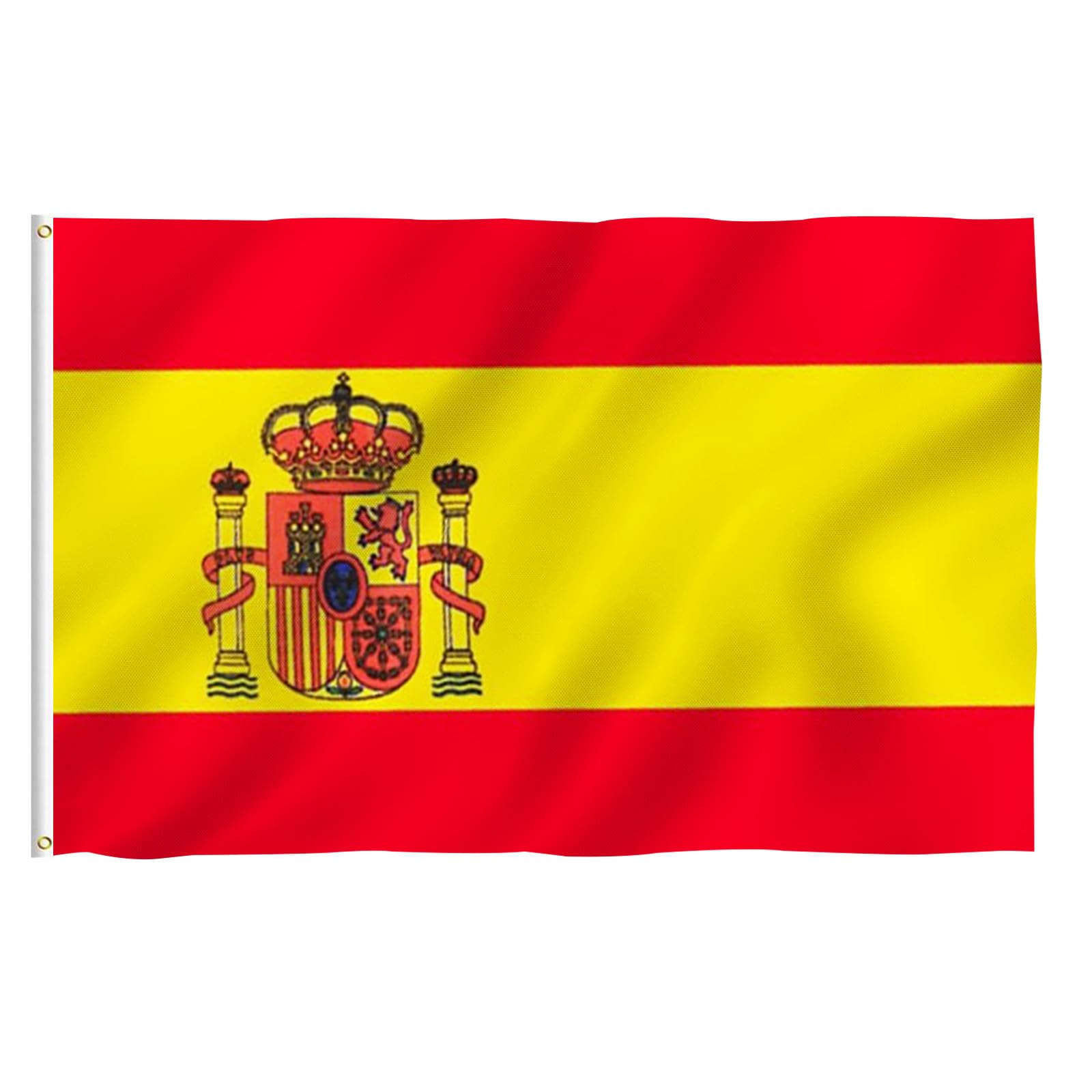 5ftx3ft Spain Flag with Eyelets for Fifa World Cup Football 2026 Decorations, Large Double Side Spainish Flag for Eurovision Euro Football Garden Street Indoor Outdoor Spain Party Supplies