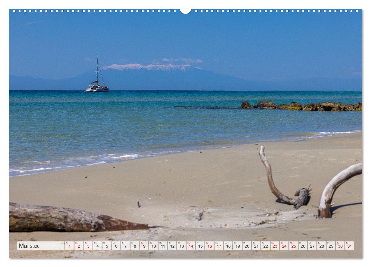 Griechenland - Thessaloniki und Chalkidiki (hochwertiger Premium Wandkalender 2026 DIN A2 quer), Kunstdruck in Hochglanz: Lebendige Stadt, ... zeigen Griechenland pur. (CALVENDO Orte)