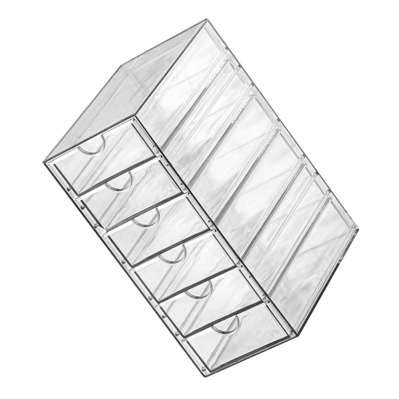 Organizador Transparente de Escritorio de Caja Multiusos de Almacenamiento para Cosméticos Maquillaje y Pequeños Objetos con Diseño Resistente y Capacidad Amplia