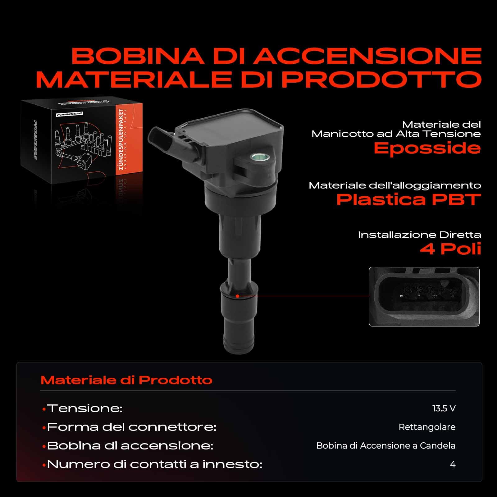 Frankberg Bobina di accensione a 4 Poli 2730104110