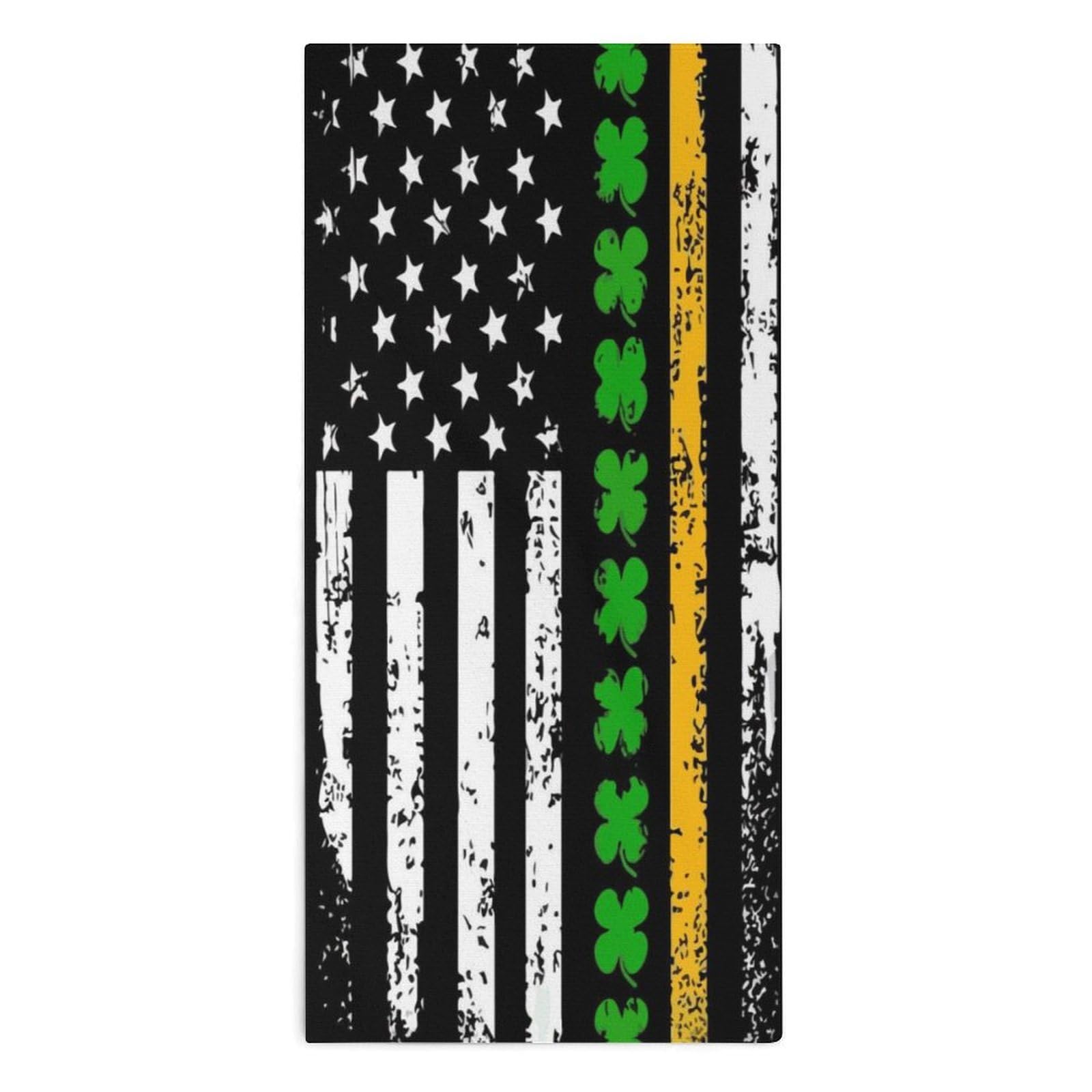 NCLQVJXZKHW Lucky Grass American Flag Hand Towels Soft Face Towel Gym Bathroom Travel Hotel 13"x28"