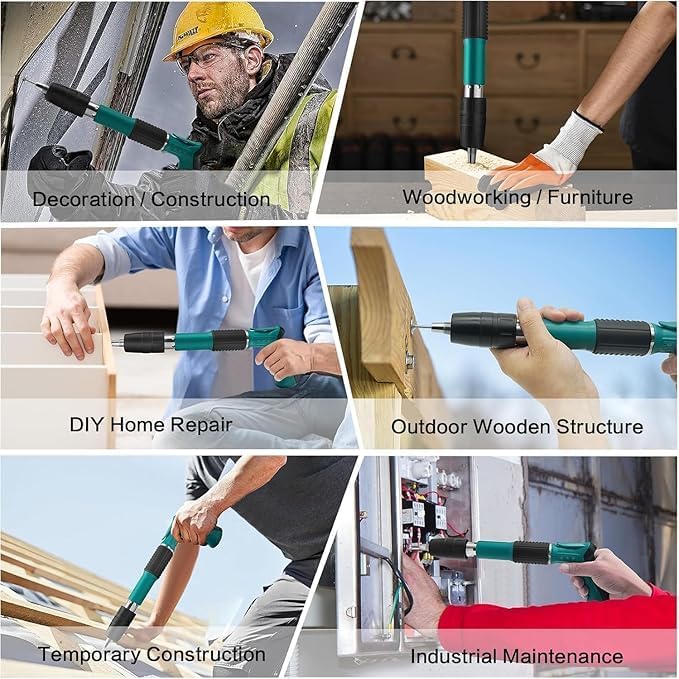 Image of Manual Steel Nail Gun Tool for Walls with 20 Nails, Heavy Duty Industrial Nail Gun for Woodworking & Concrete, Professional Manual Nail Shooter for Wall, Wood & Steel Fixing Tool