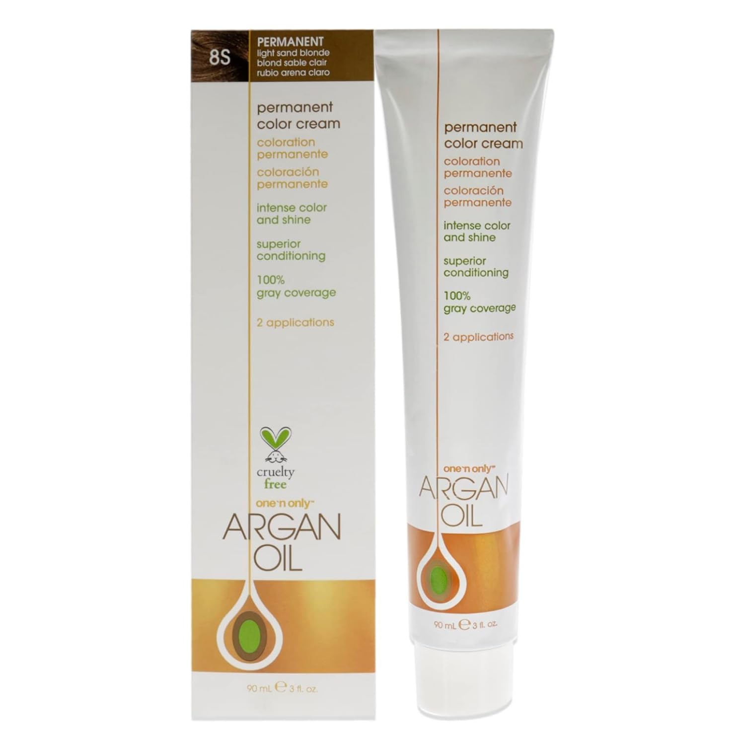 One 'n Only Permanent Hair Color & Dye, 8S Light Sand Blonde, 3 oz
