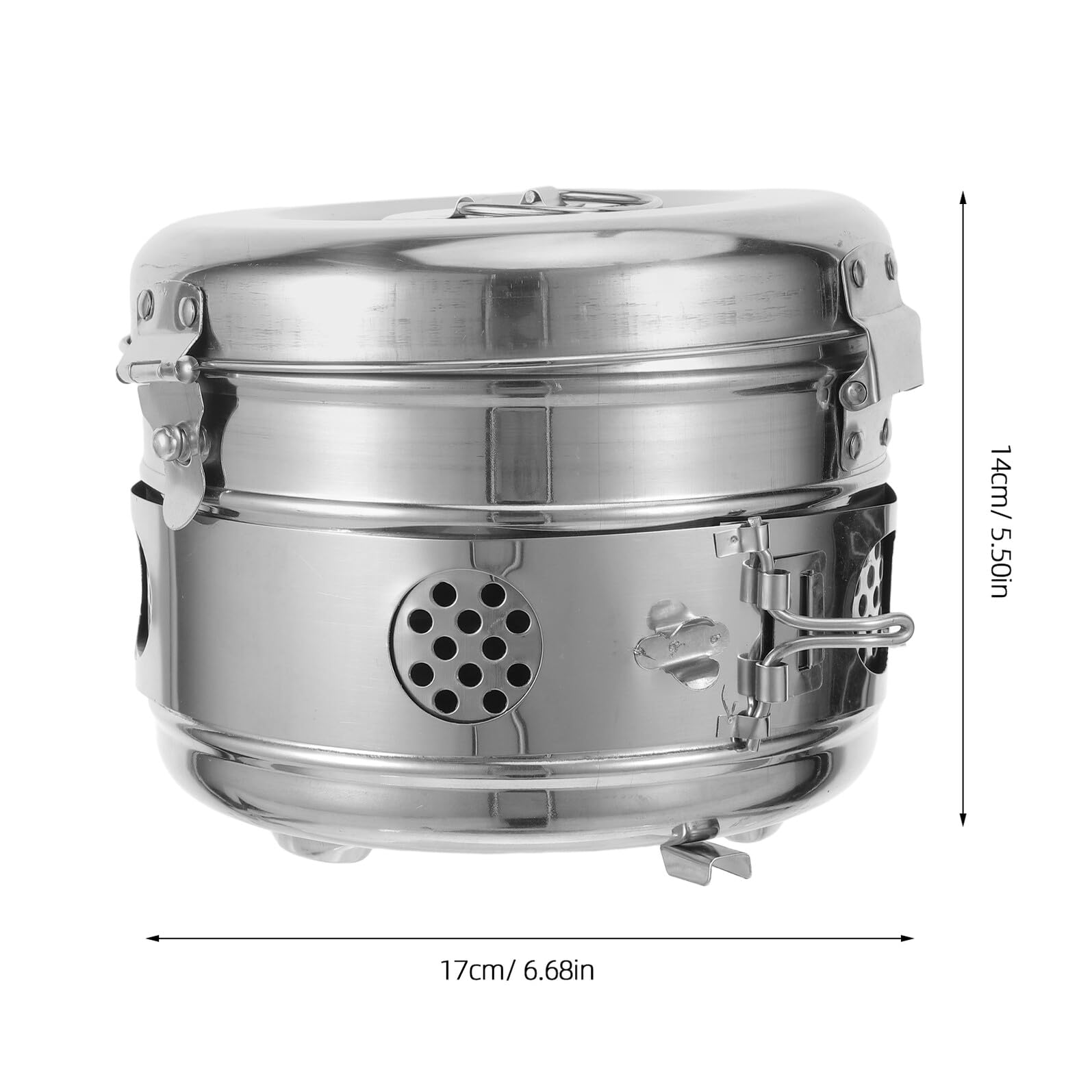Mikikit Serbatoio di Stoccaggio in Acciaio Inox 304 da 17 CM con Coperchio Sigillato Contenitore Ermetico per Uso Medico e Laboratorio Barattolo Portatile per e Conservazione