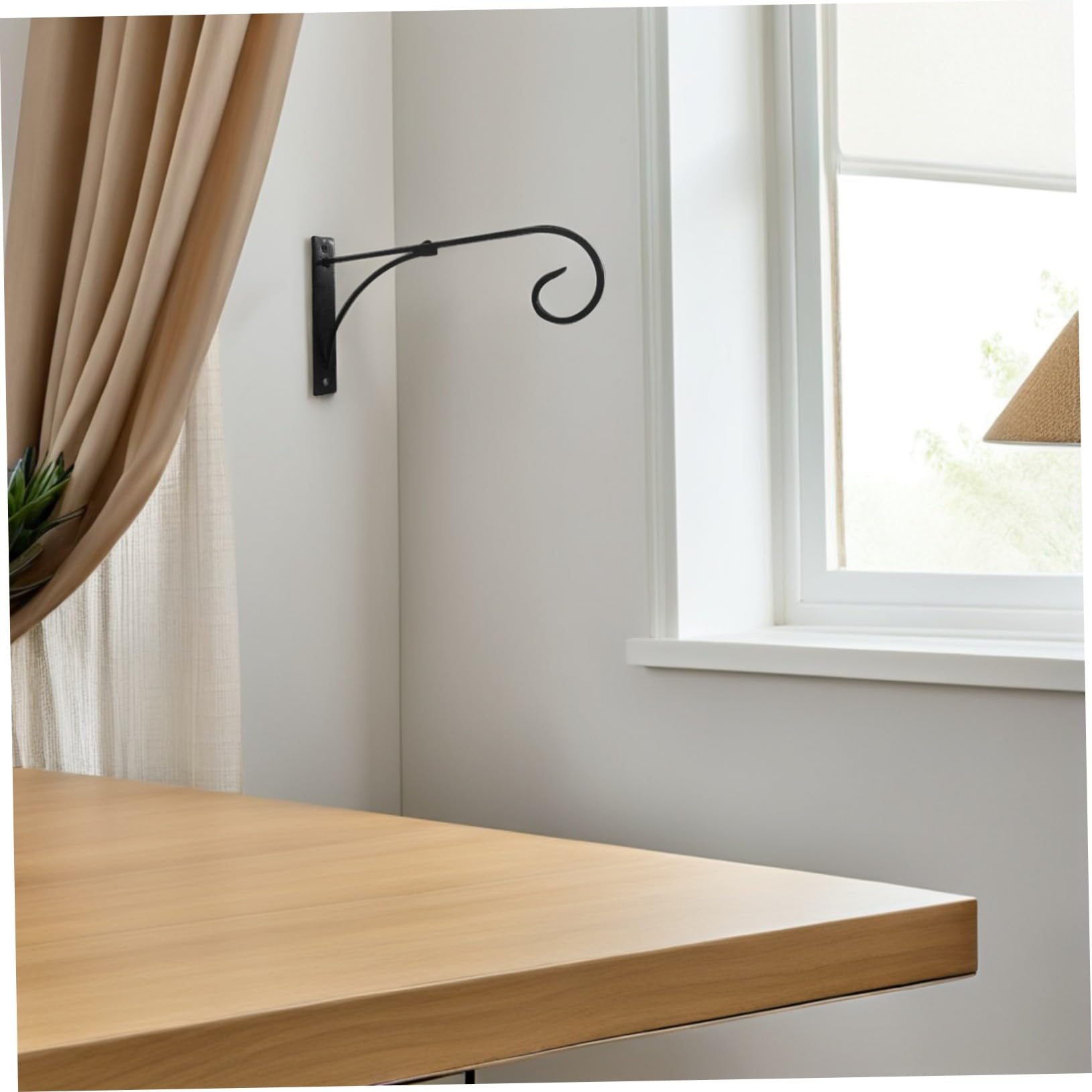 BESTonZON 2juegos Soporte De Pared para Flores Estilo Europeo Soporte Resistente De Hierro para Colgar Plantas Gancho para Macetas Cestas y Linternas para Decoración De Pared Sala De Estar o