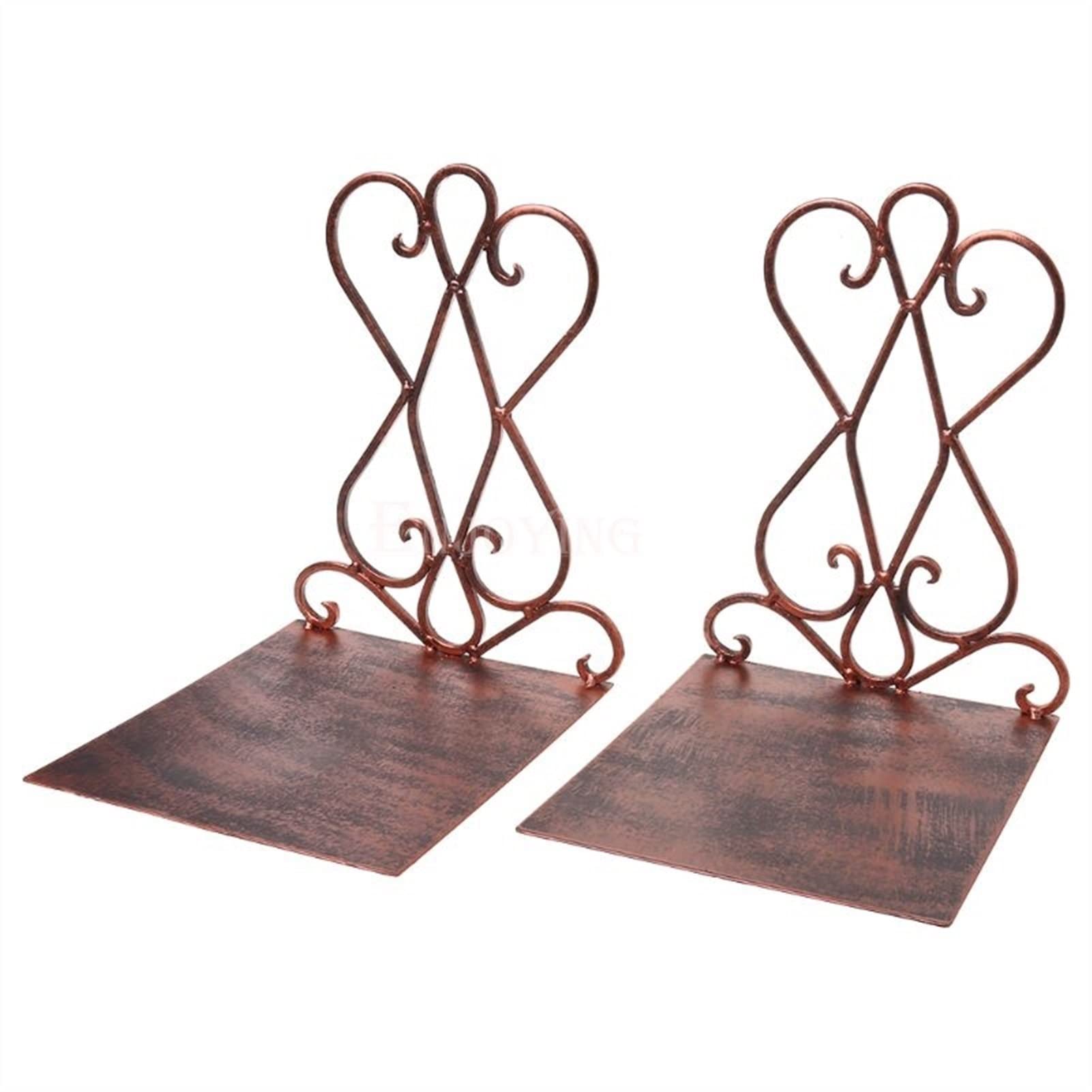Fermalibri in metallo portatile da scrivania, antiscivolo, decorativo, per casa e ufficio, elegante e funzionale per organizzare libri e riviste