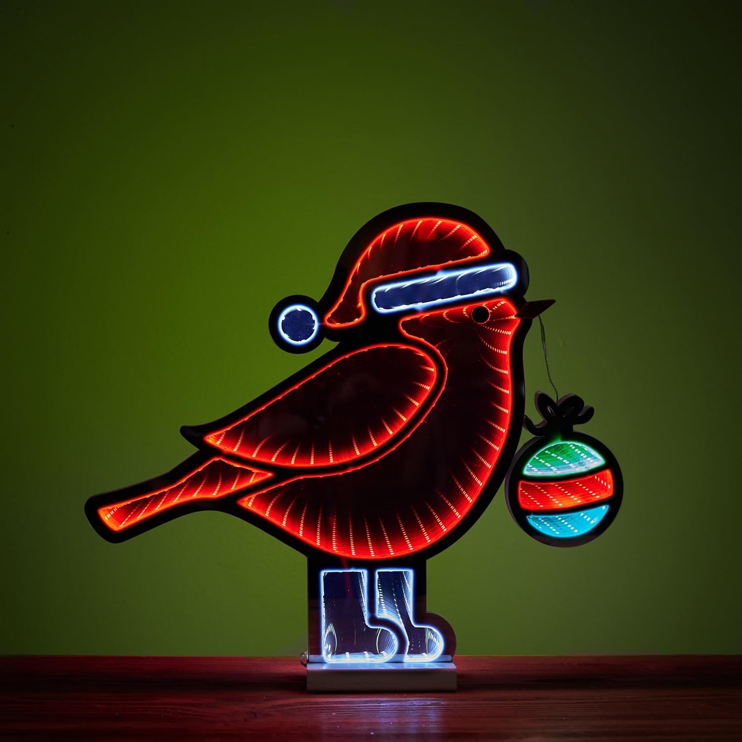 Melrose International Bird w/Ornament Ekkolight 15.75