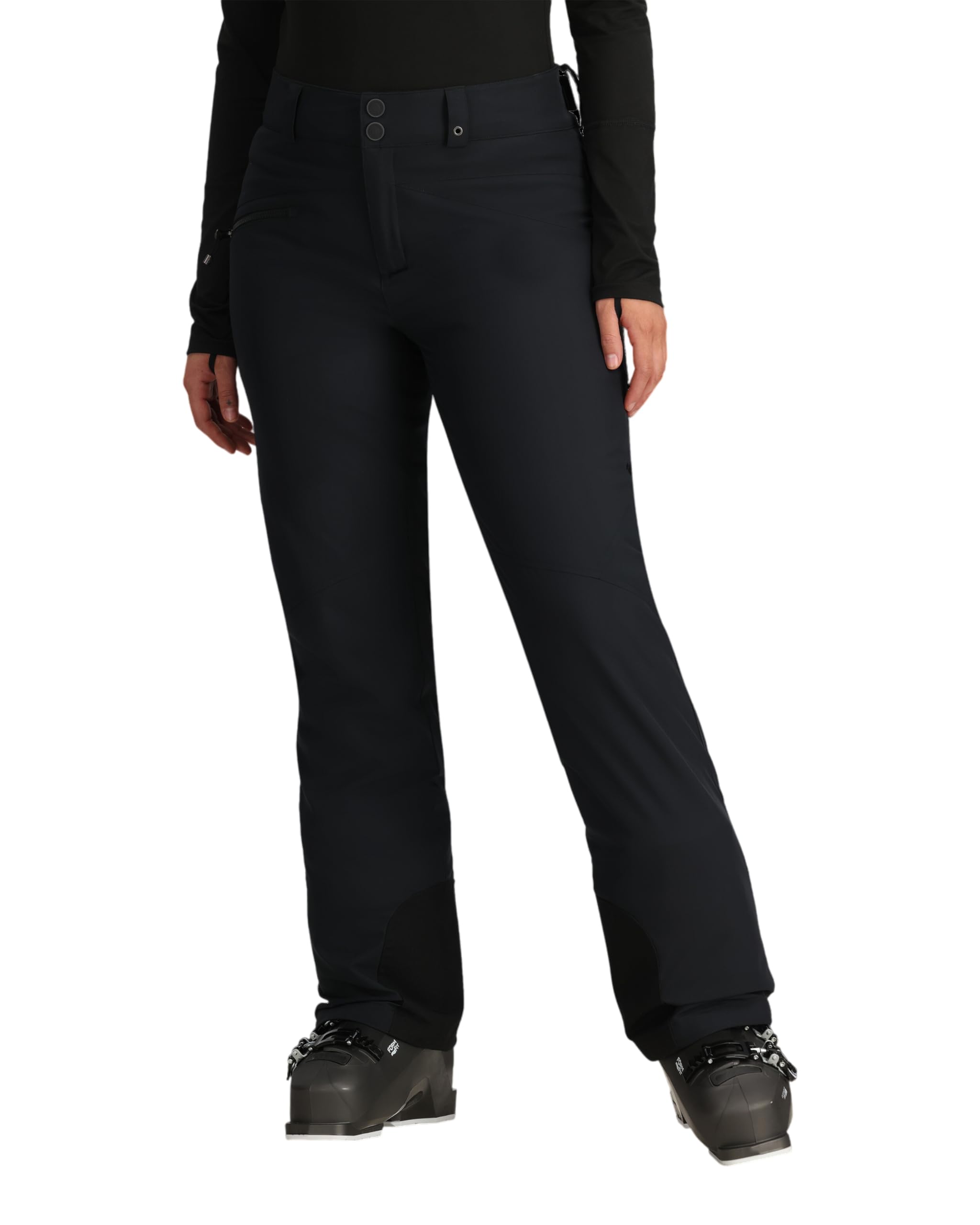 Womens Malta Snow Ski Pants, Thermore Insulated and Waterproof for Skiing & Snowboard, Black, Size 4