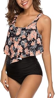 Costume da bagno a fascia da donna, 2 pezzi, con spalle scoperte