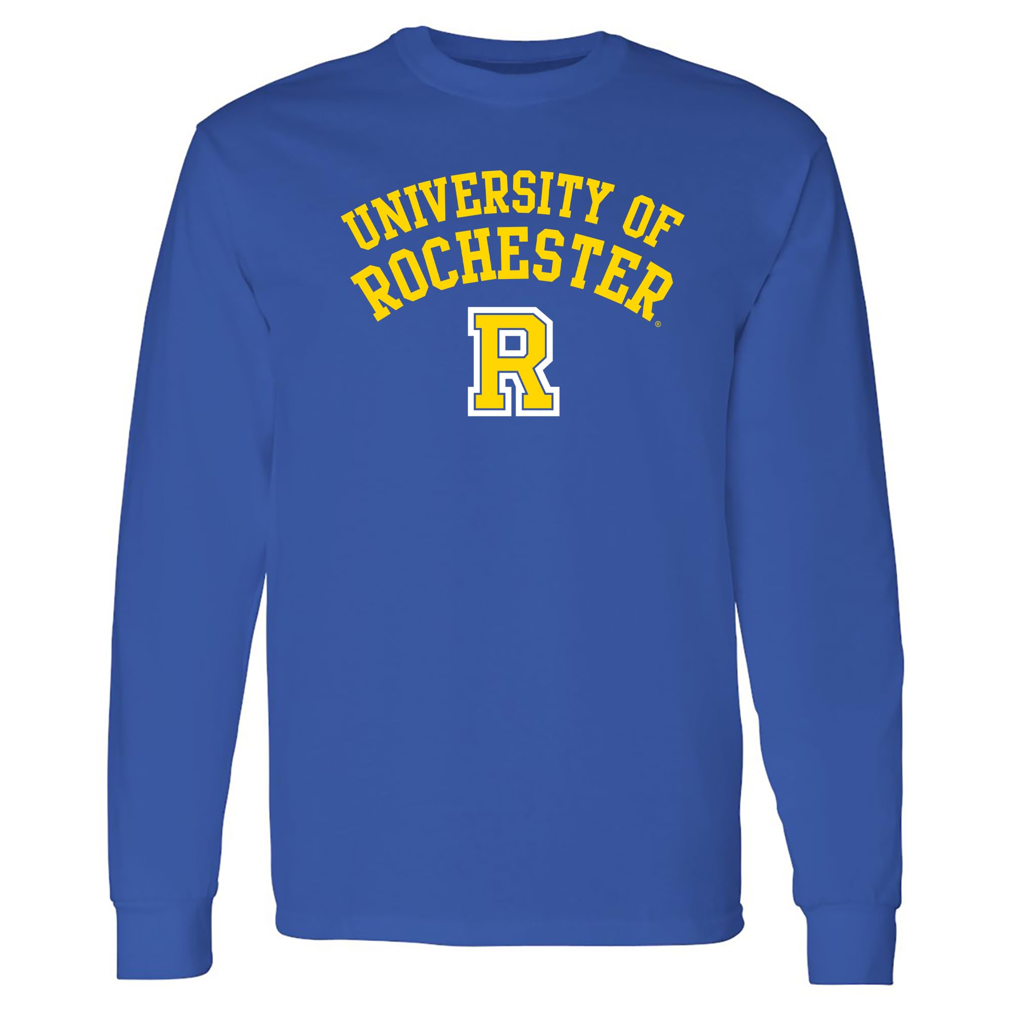 AL03 - University of Rochester Yellowjackets Arch Logo Long Sleeve - 3X-Large - Royal — image 1