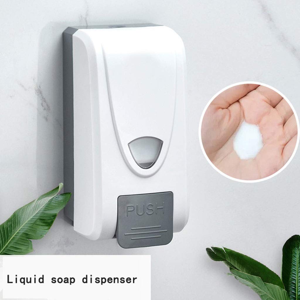 Dispenser per Sapone Liquido Dispenser di Sapone 1000ml a Parete, Grande capacità di Hotel, Ufficio, Bagno, Cucina, Dispenser di Sapone Parete di plastica Montato Dosatore Sapone Ricaricabile