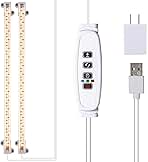 LED Grow Light Strips, 13 Inches Grow Lights for Indoor Plants Full Spectrum 3500K, 96 LEDs Plant Light with 3/9/12H Timer, 10 Dimmable Levels for Seedling Succulent, 2 Head