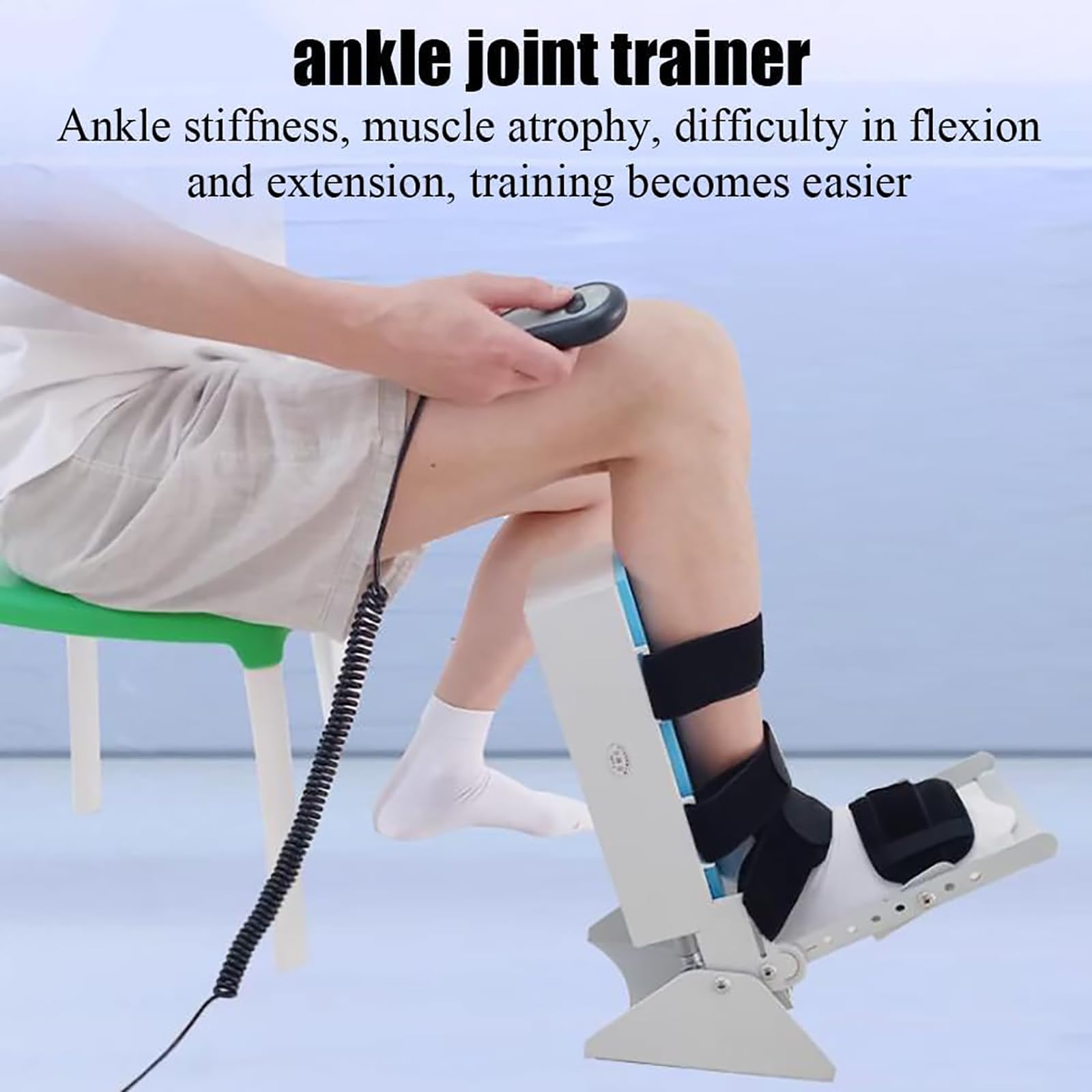Equipo De Rehabilitación De Tobillo, Entrenador Eléctrico De Rehabilitación De Tobillo, Flexión Plantar/dorsiflexión 40°, Tensión Y Altura Ajustables, para Pie Caído, Varo, Hemiplejía