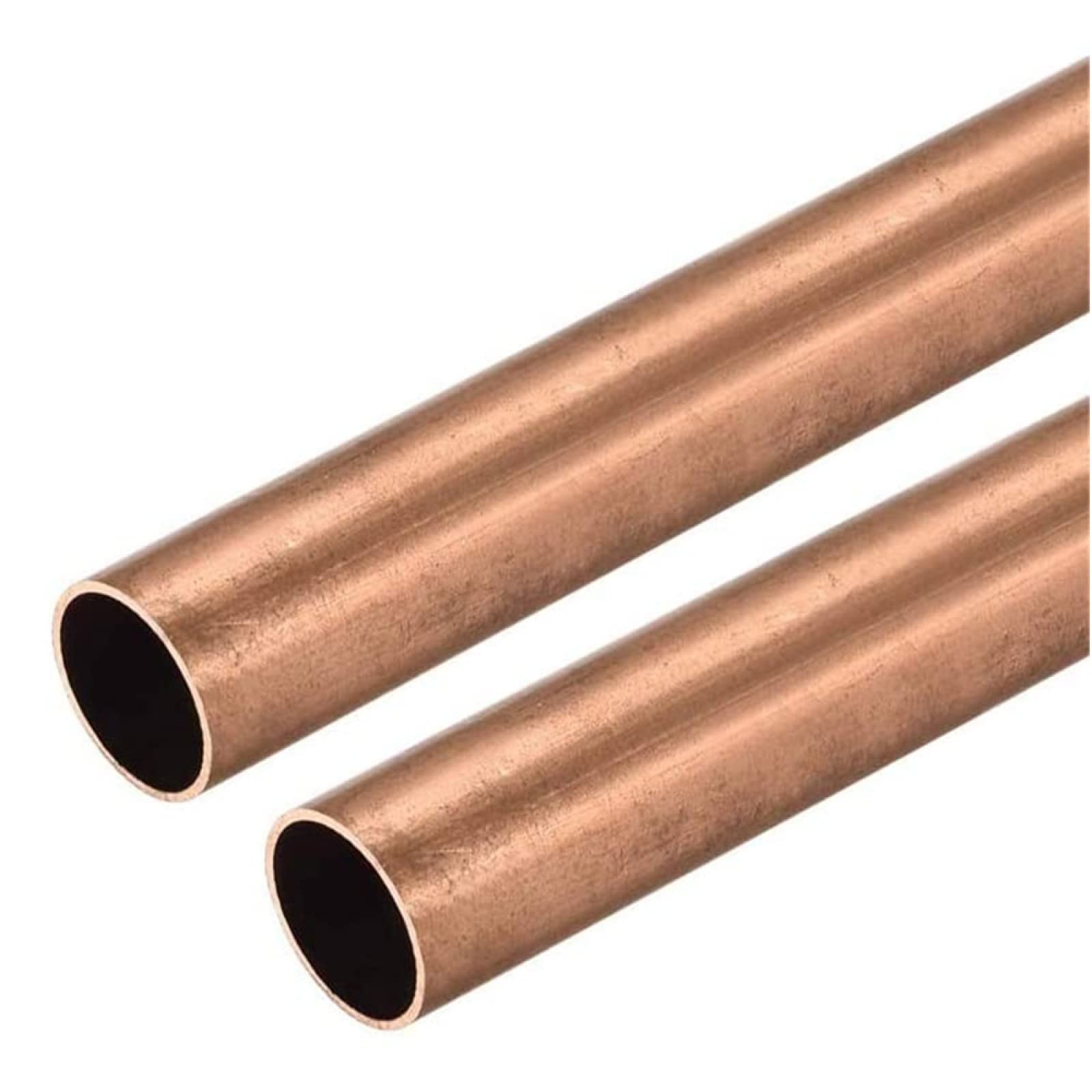 99,9% koperen holle buis, T2 koperen metalen buis, corrosiebestendig, microlas/industrieel/kabel/warmtegeleider, 500 mm lang, 1,5 mm wanddikte, Buitendiameter 12 mm * 2 stuks