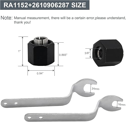 Miniatura 32 de Thaekuns 2 piezas 2610906284 1/2" Router Collet para Bosch 1613,1617, 1618,1619 Series Routers