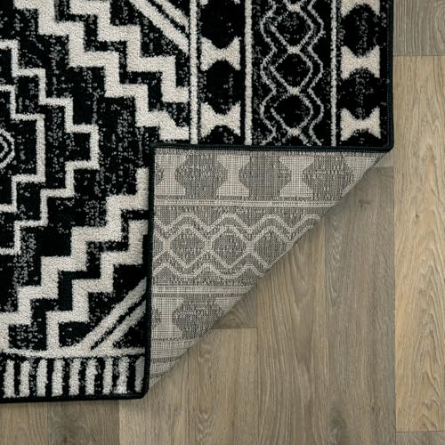 Tapete Rugshop Southwestern Negro y Blanco 5' x 7' miniatura 5