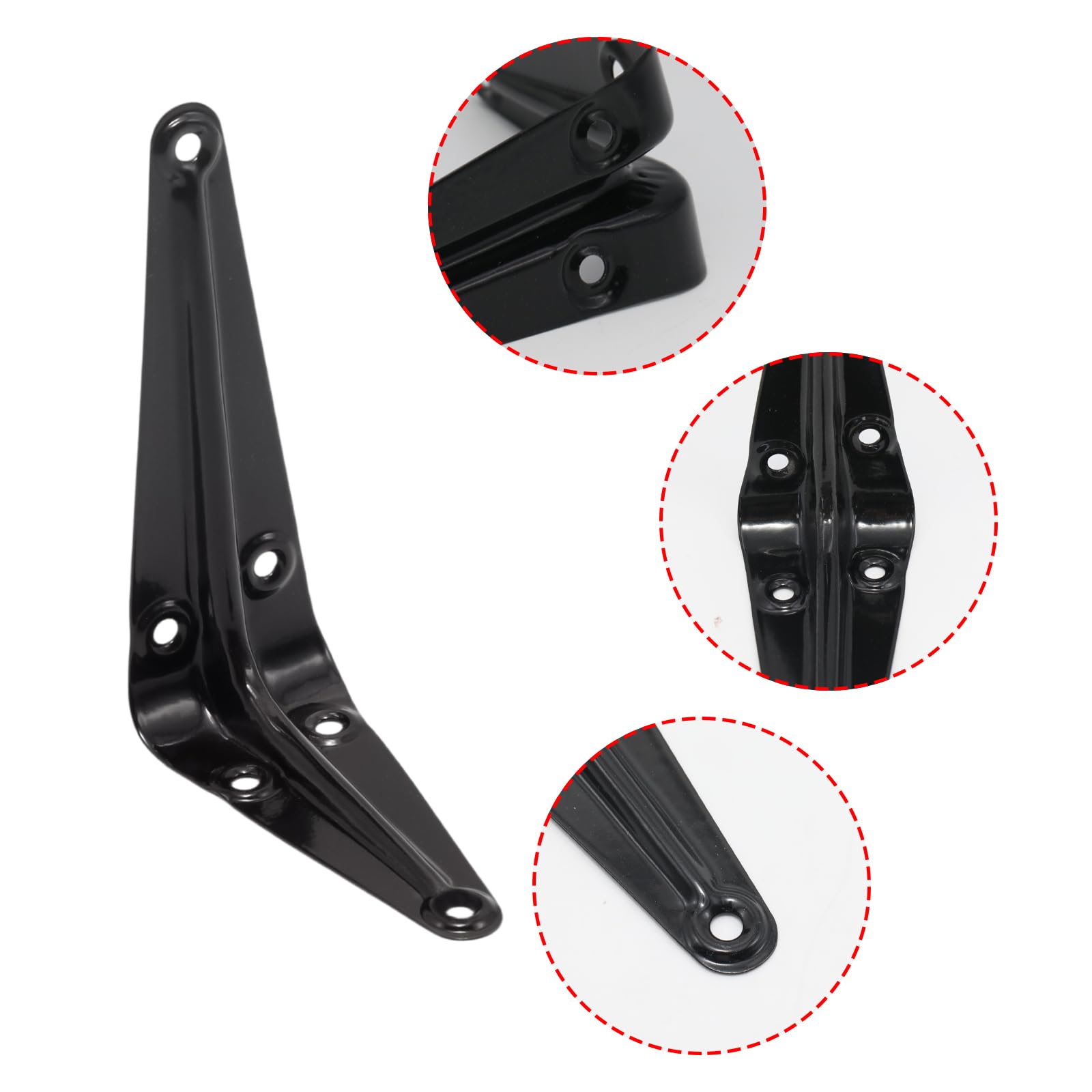 24 staffe per mensole da 7,6 x 10,2 cm, in acciaio resistente, ad angolo, per mensole, librerie, tavole da giardino, mensole da appendere alla parete, decorazione assicella