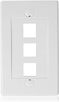Vista 3 de [UL Listed] Cable Matters - Placa de pared en blanco para toma trapezoidal, Blanco