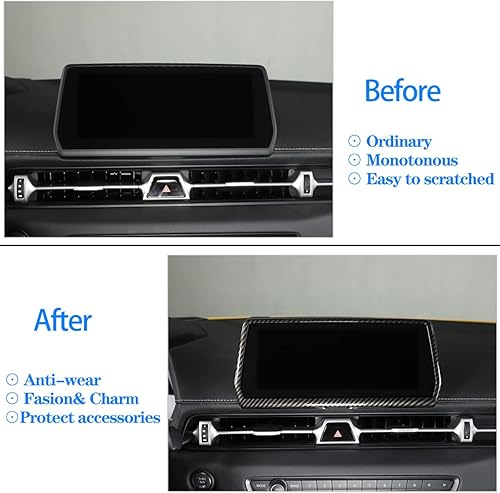 Miniatura 2 de CHEAYAR Marco de pantalla GPS para Toyota Supra GR A90 A91 MK5 2019-2022, cubierta de pantalla de navegación de automóvil, cubierta de marco de