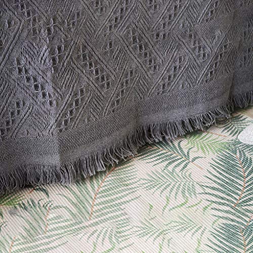 Jeté de canapé gris 230x340 cm grande couverture lit - 3