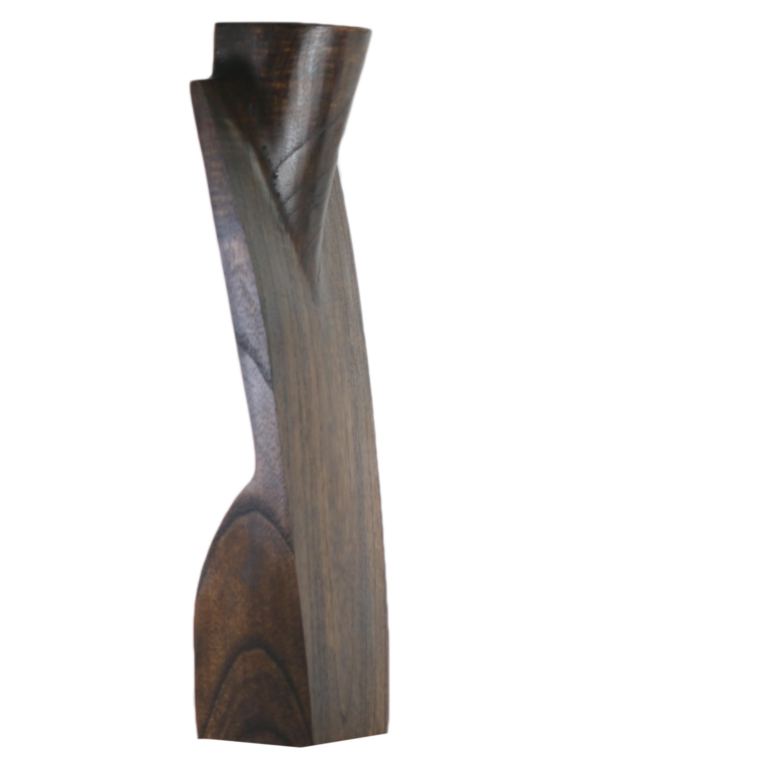 Schmuckständer Kettendisplay Schmuckbüste aus Holz 40 cm – Handgefertigtes Halsketten-Display für Ketten bis 80 cm, für Schaufenster, Messen, Schmuckaufbewahrung (Braun-40cm)