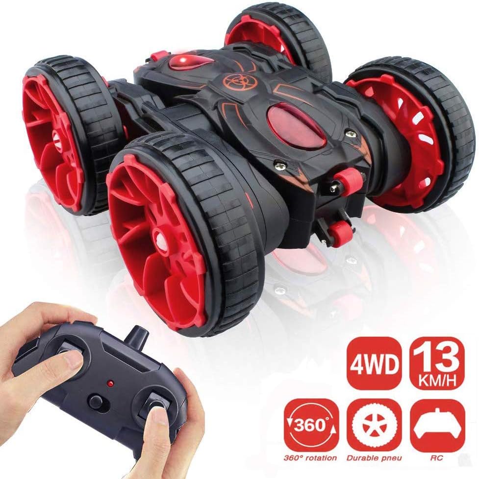 Remote Control Stunt Car, RC Car Toy All Terrain Off Road 4WD Double Sided Running, 360° Rotation & Flips Remote Control Car Toy Gift for Boys & Girls Aged 4 5 6 7 8 9 10 11 12: Toys & Games