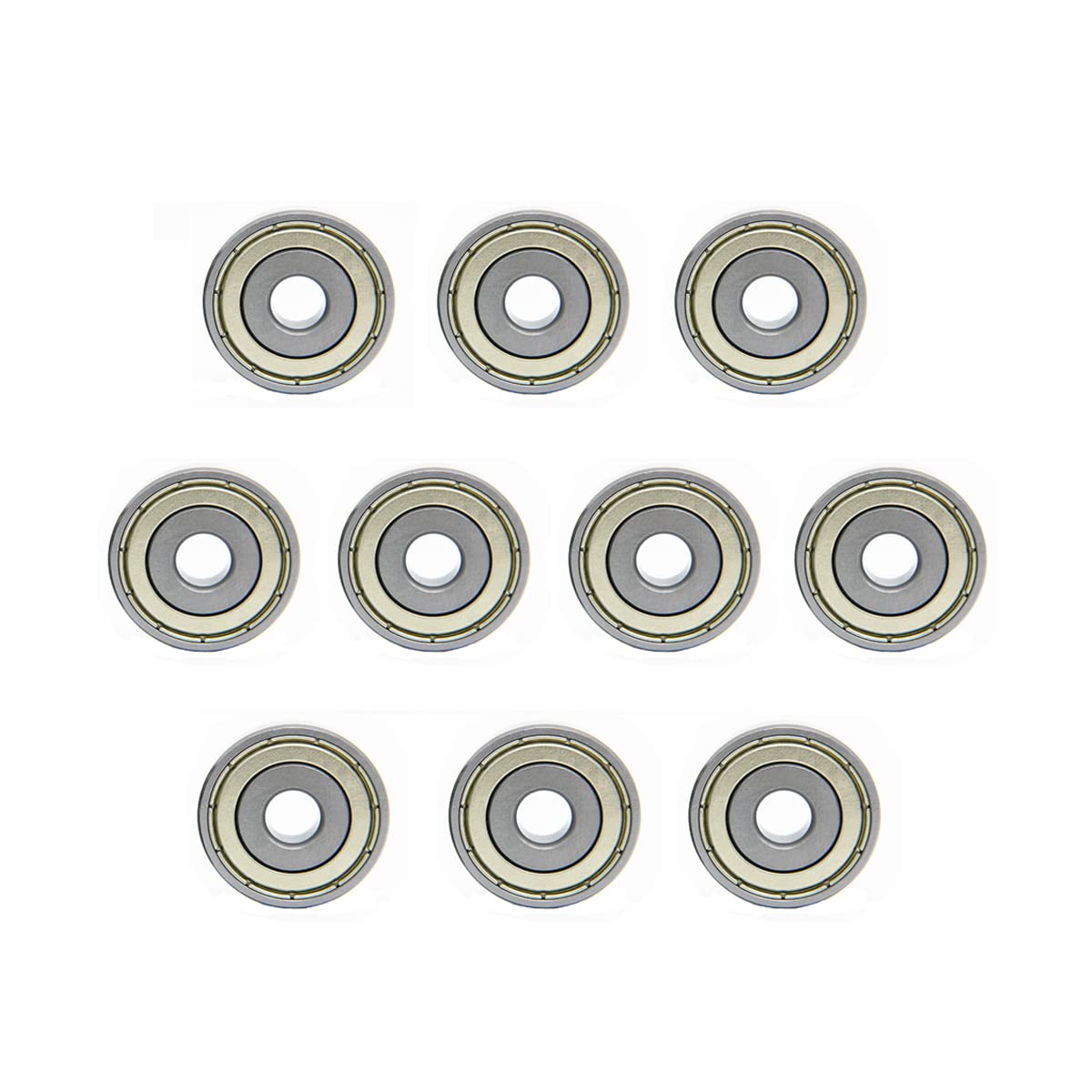 Unifizz Iron Cover Bearing Ball Bearings Deep Groove Ball Bearing 6000ZZ 10x26x8mm Pre-Lubricated Bearings for Wheels Electric Motor Applications High-Carbon Steel Silver 10 PCS