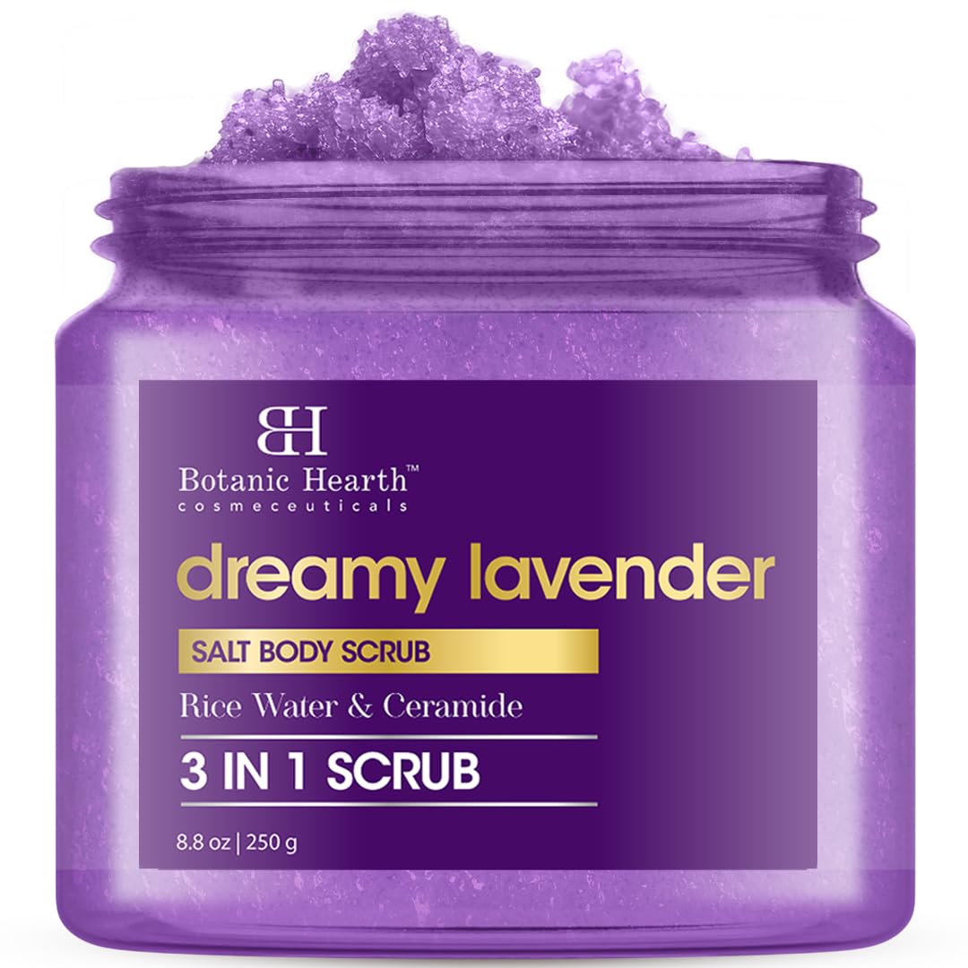 Botanic Hearth Dreamy Lavender Body Scrub 8.8 Fl Oz | Gently Exfoliates And Moisturizes Skin, Infused With Natural Lavender Oil And Essential