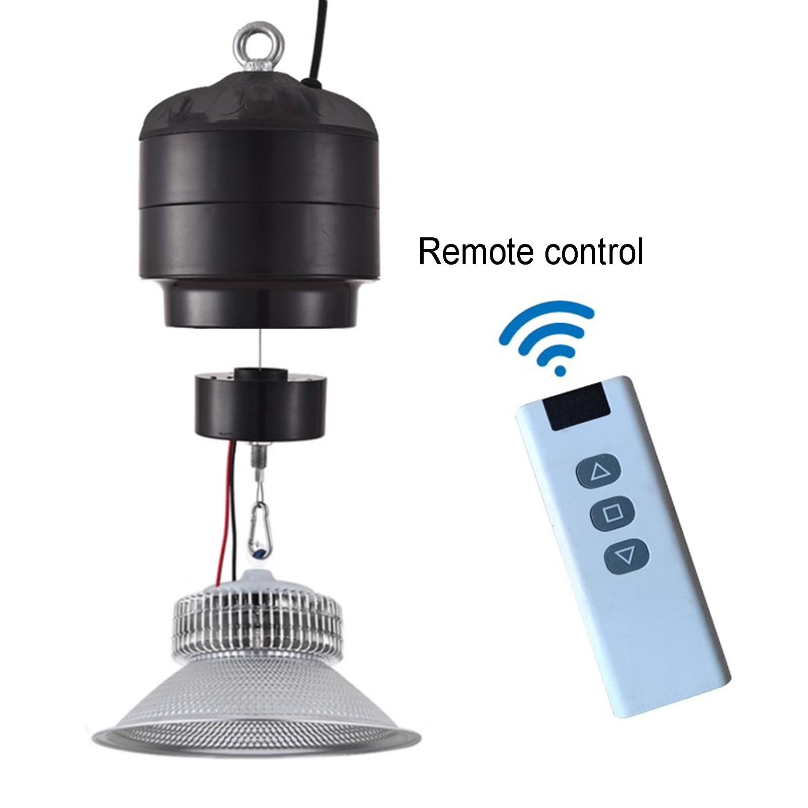 Paranco Elettrico per Lampadari, Sollevatore per Lampade a Sospensione in Cristallo, con Telecomando, Altezza di Utilizzo <6 M, Portata <2 kg, per La Pulizia delle Lampade