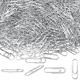 FZGUSYAF Lot de 1 000 trombones en métal argenté de 28 mm avec micro inclinaison pour une ...