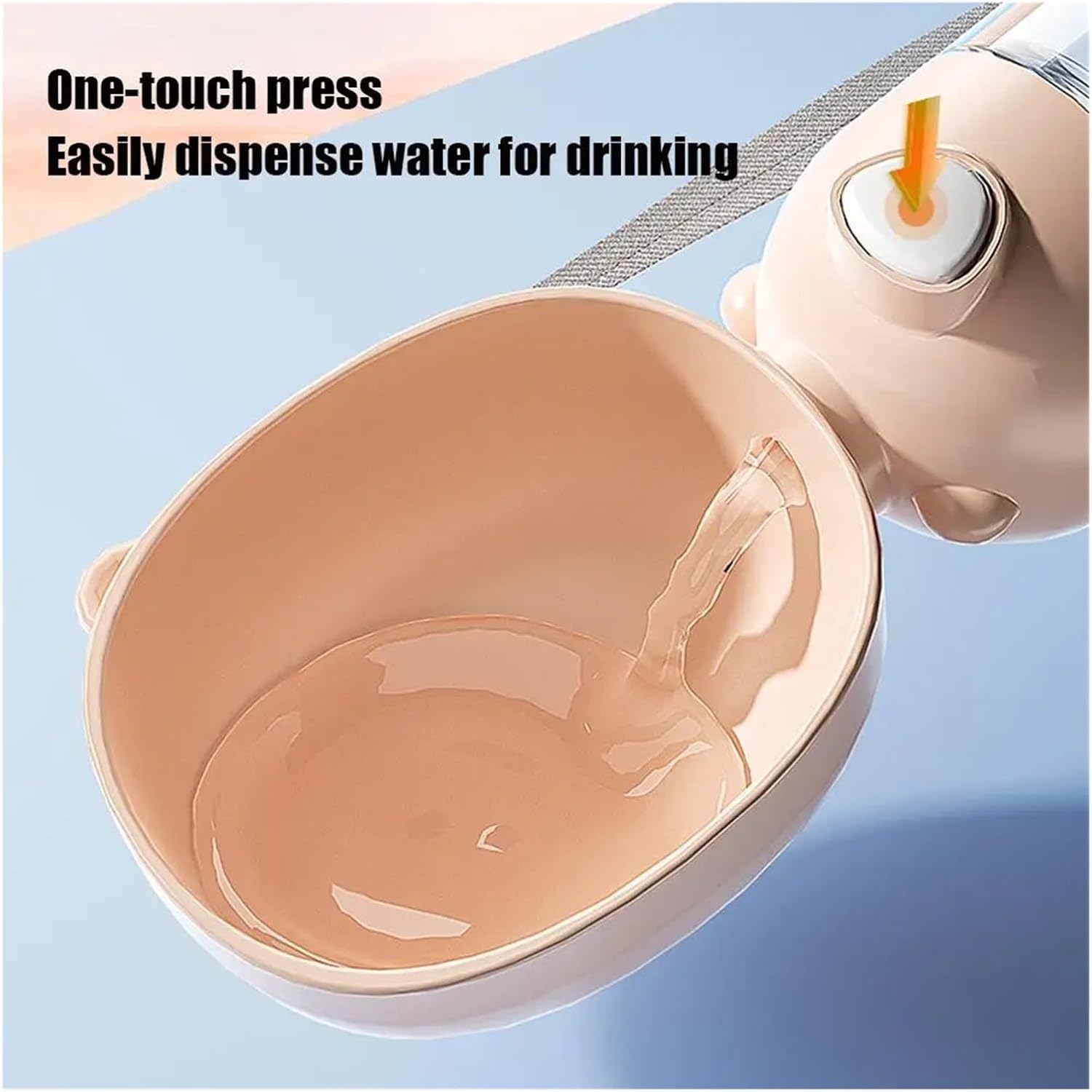 Dog Water Bottle, Dog Portable Water Bowl Food Grade Material Cat Travel Pet Cup Bottle with Dispenser Supplies,for Outdoor(Pink)