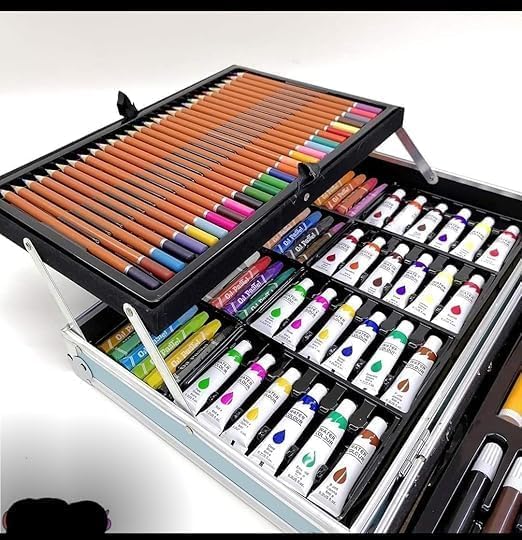 Image of Deluxe Drawing and Painting Art Set Crayon Color Set for Kids | Case Art & Craft Supplies | Great return Gift (Modern, 145)