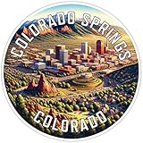 Colorado Springs Colorado Mementos Souvenir Decorative Flat Magnet 2-Inch