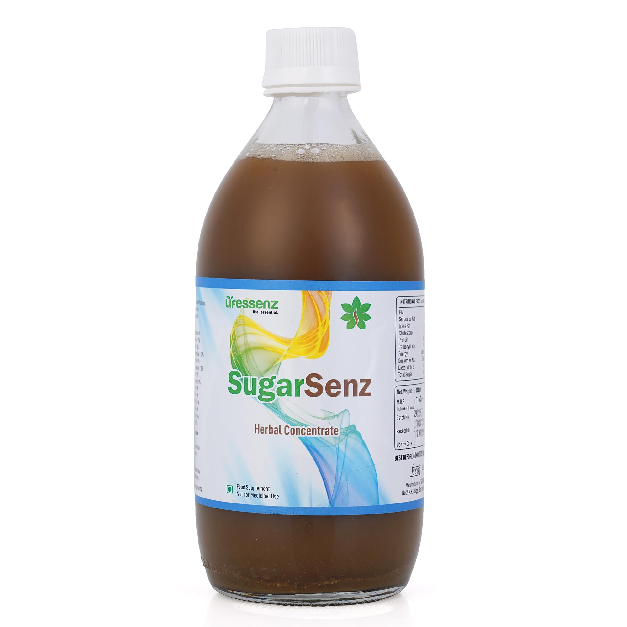 SugarSenz | Natural Herbal Apple Cider Vinegar Infusion | 13 Herbs Blend with Gudmar, Jamun, Bitter Gourd, Amla & Cinnamon | Food Supplement for Wellness (500ml)-image-3