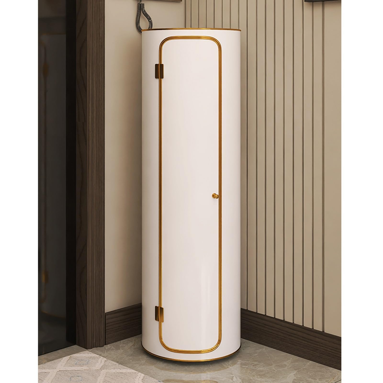 Obrotowy metalowy stojak na buty o 360° - oszczędzająca miejsce szafka narożna na buty, szaliki i sprzęt do gier, 8-warstwowy schowek (40 cm x 120 cm) - i stylowy design