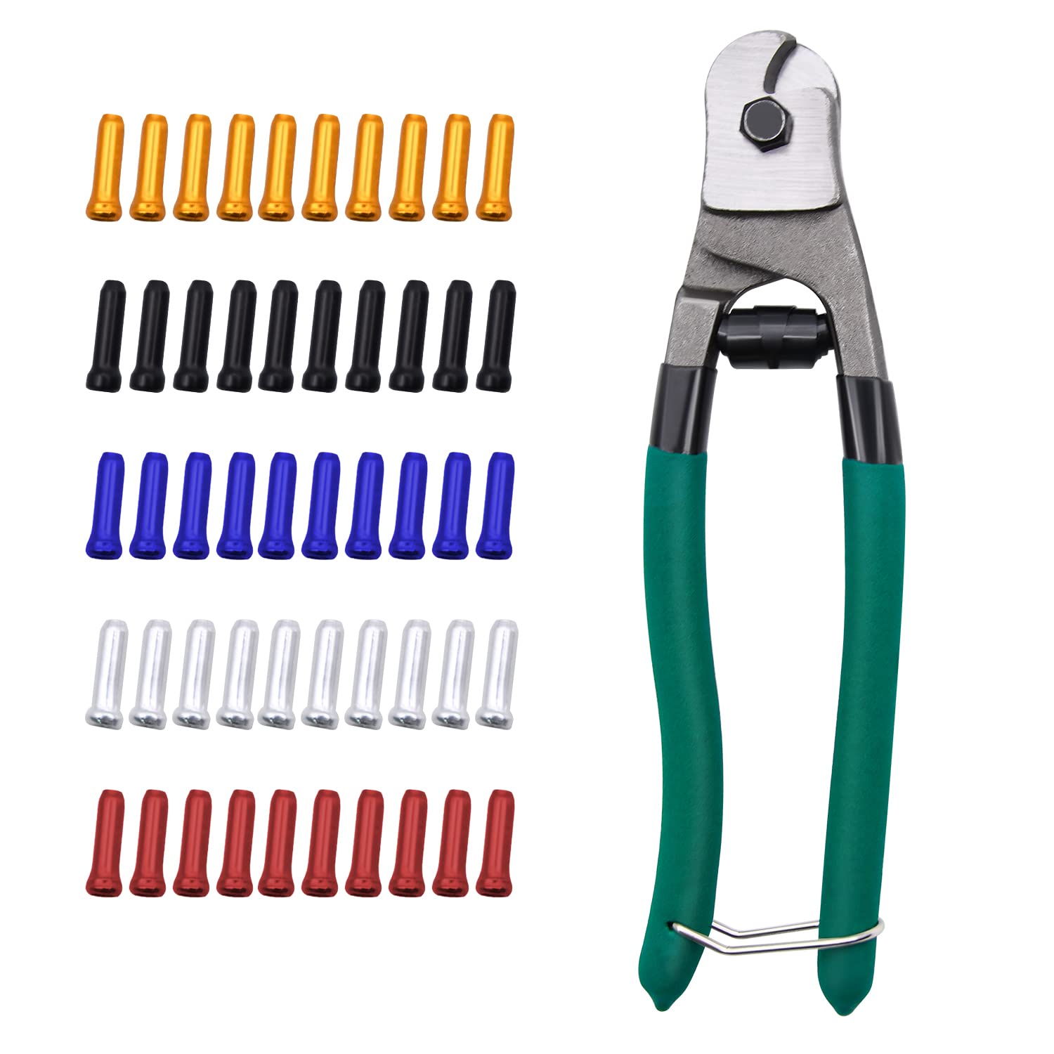 Buy AYQWE Bike Cable End Caps with Cable Cutter Set, 50pcs 5 Colors