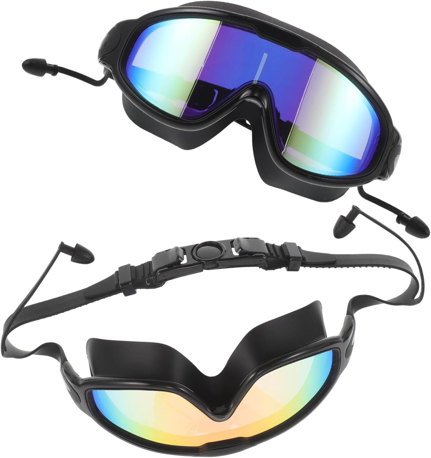 KICHOUSE Wide View Swim Goggles Anti Fog Waterproof Adult Swimming Eyewear No Leakage UV Protection for Men Women Pool and Diving