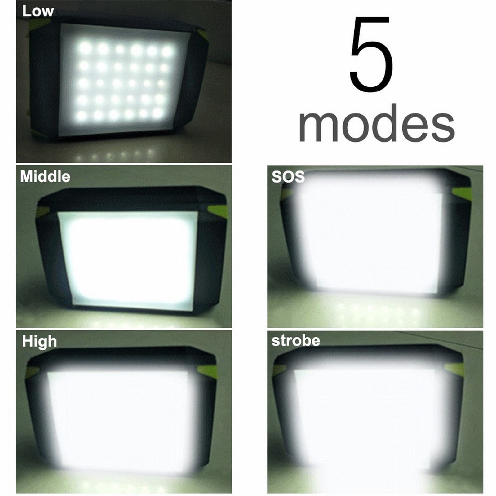 Campeggio Luce 6000mAh Lanterna di Campeggio Ricaricabile USB Led Luce Esterna 5 Modalità Multi Funzione Hang Banca di Potere