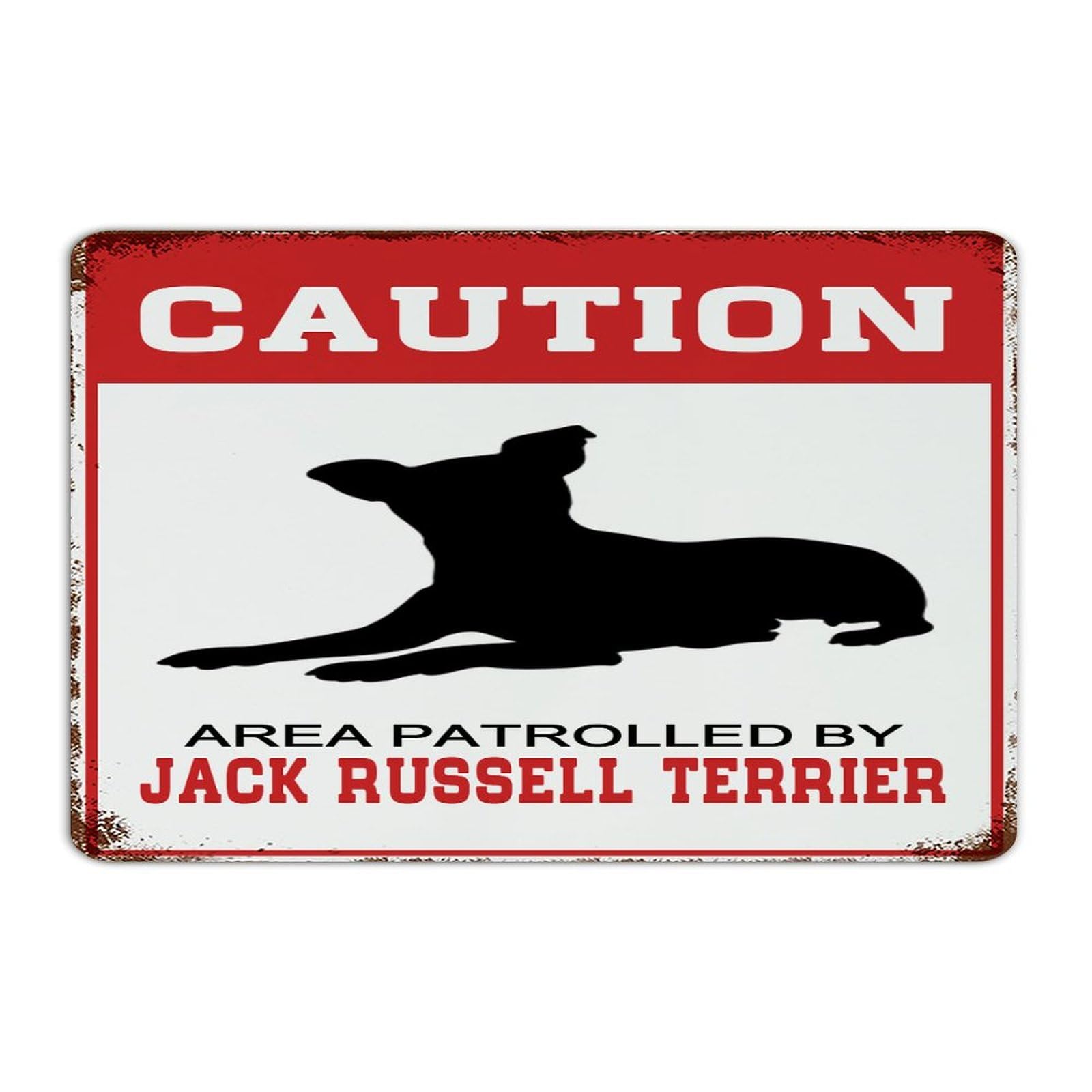 Panneau en métal Jack Russell Terrier plaque signaletique rigolote pour maison et chalet