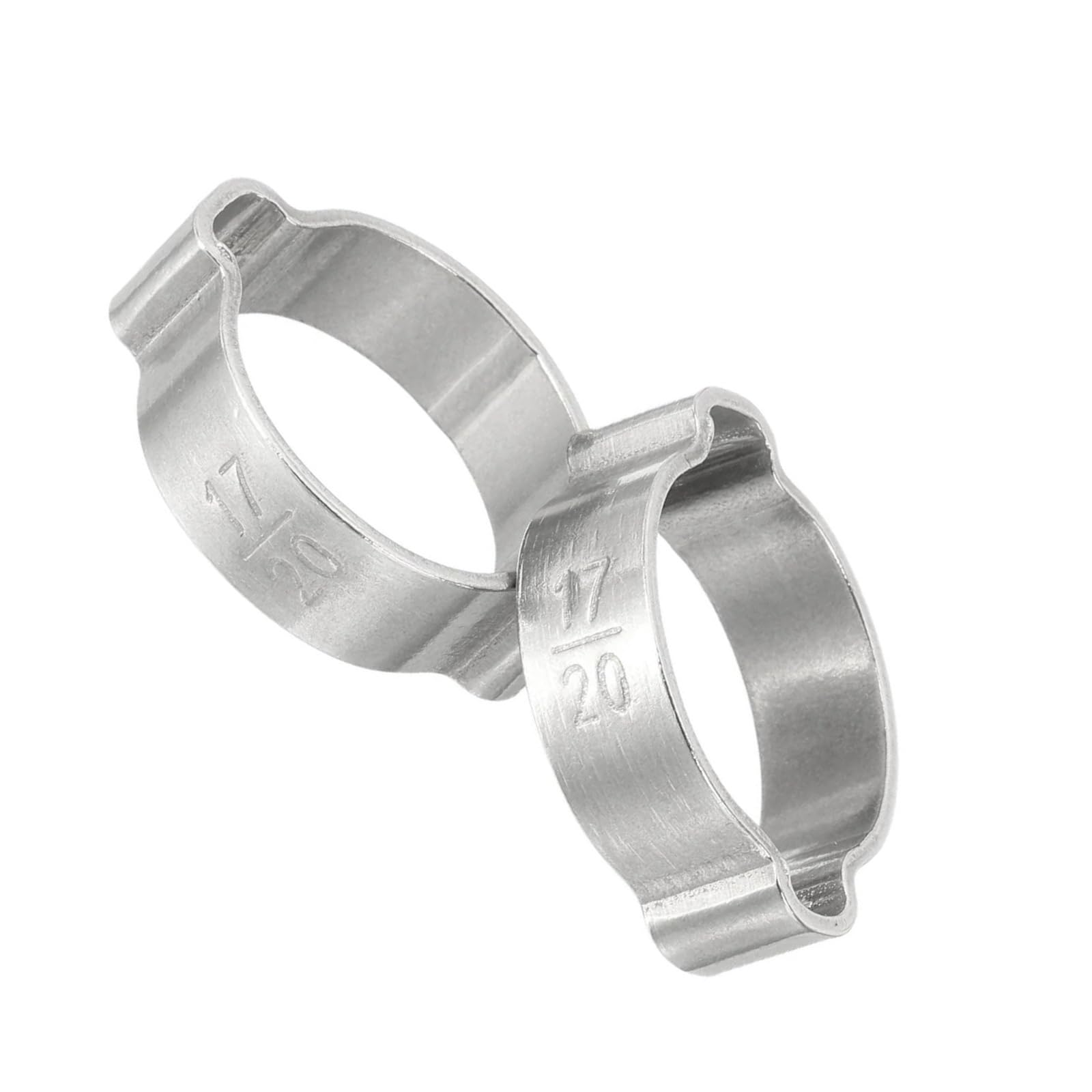 20/40Pack 7-31mm 304 Stainless Steel Double Ear Hose Clamps for, Water, and Fuel Pipe Connections(14-17mm 40Pack)