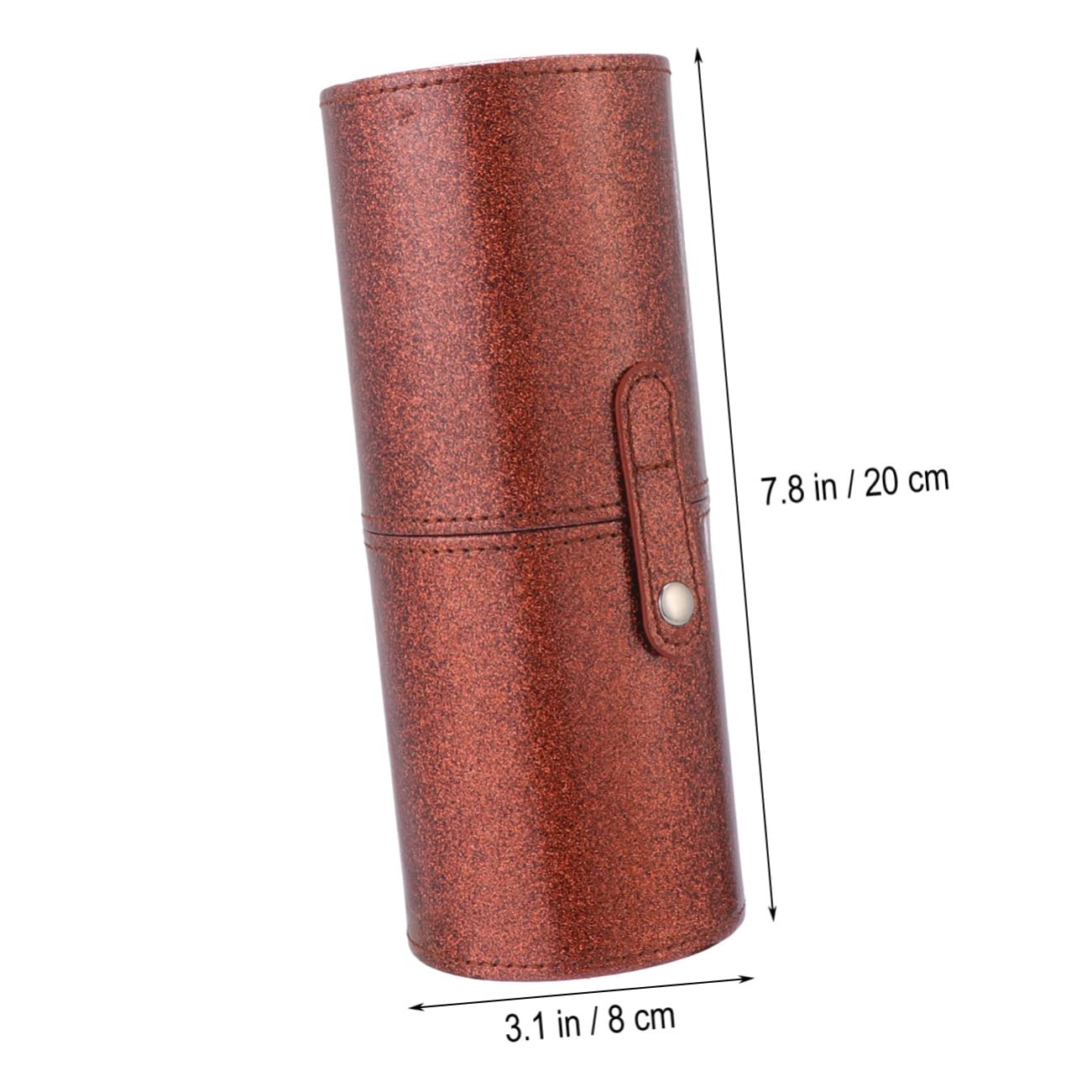 HAKIDZEL Makeup Storage Tube Makeup Brush Holder Cosmetics Brush Holder Pu Storage Bucket Makeup Brush Organizer Cosmetics Brush Container Coffee