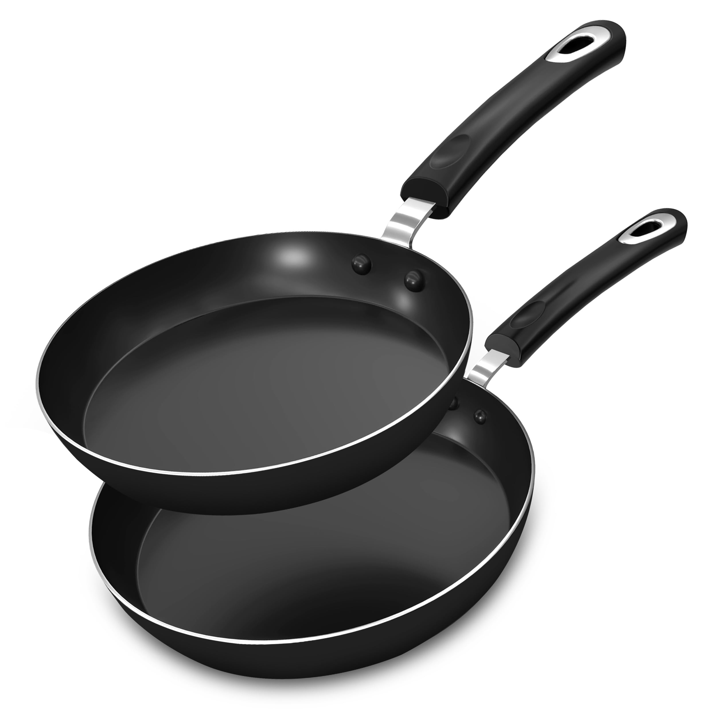 Utopia Kitchen Saute Fry Pan Nonstick Frying Pan 11 Inch Induction Bottom Aluminum Alloy and Scratch Resistant Body Riveted Handle (Grey-Black) 