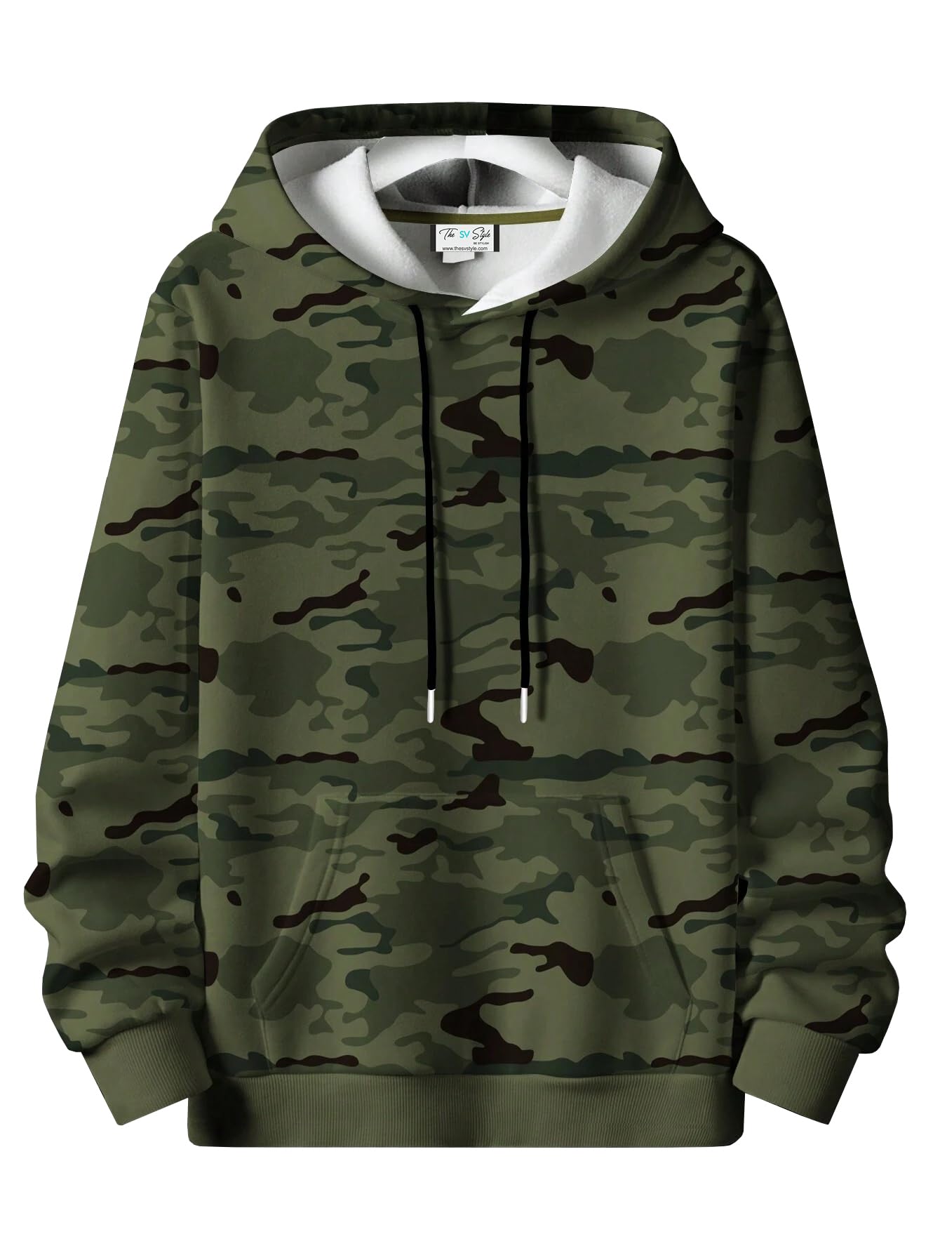 The SV Style Camouflage Hooded Sweatshirt, 100% Cotton