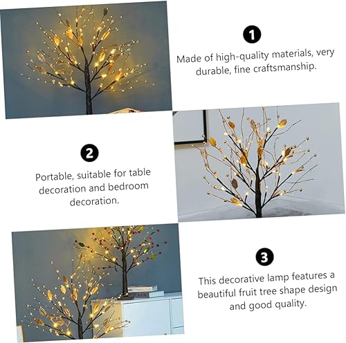 Miniatura 2 de DOITOOL Lámpara de árbol frutal de oro, luces de árbol de escritorio, lámpara de árbol de hadas, lámpara de árbol artificial, decoración de la casa