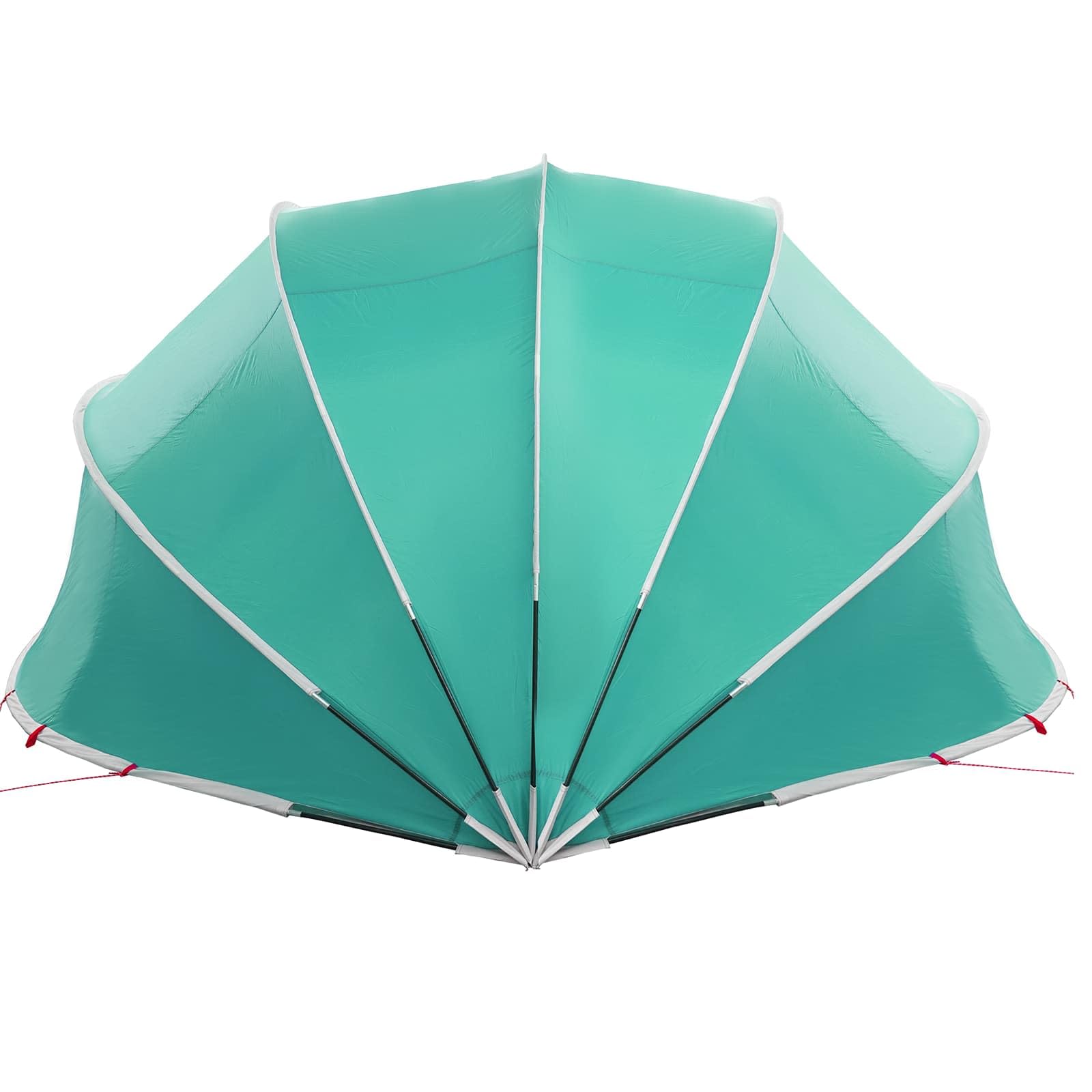Cupola pieghevole in fibra di vetro resistente ai raggi UV, 546 x 516 x 250 cm, con borsa per il trasporto e tiranti per un facile montaggio e protezione dal sole e dalle intemperie.
