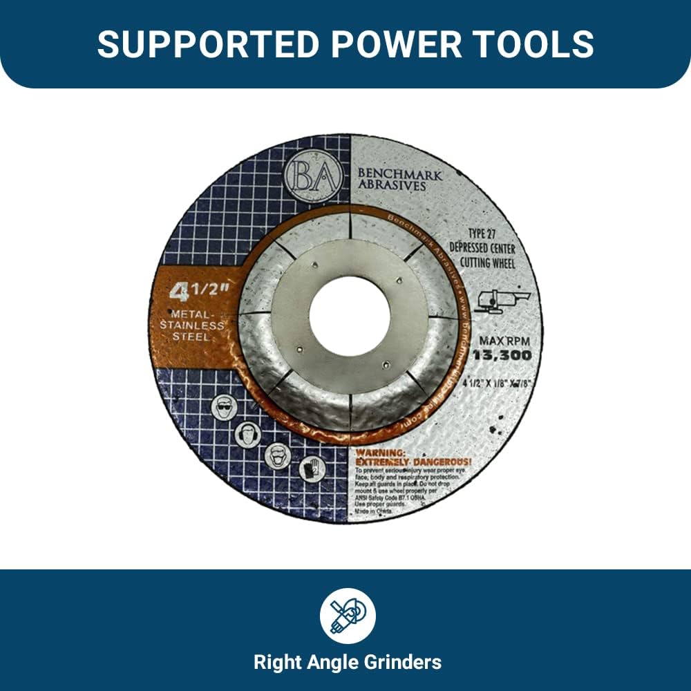 Amazon.com: Benchmark Abrasives Grinder Cut Off Wheels 4 1/2