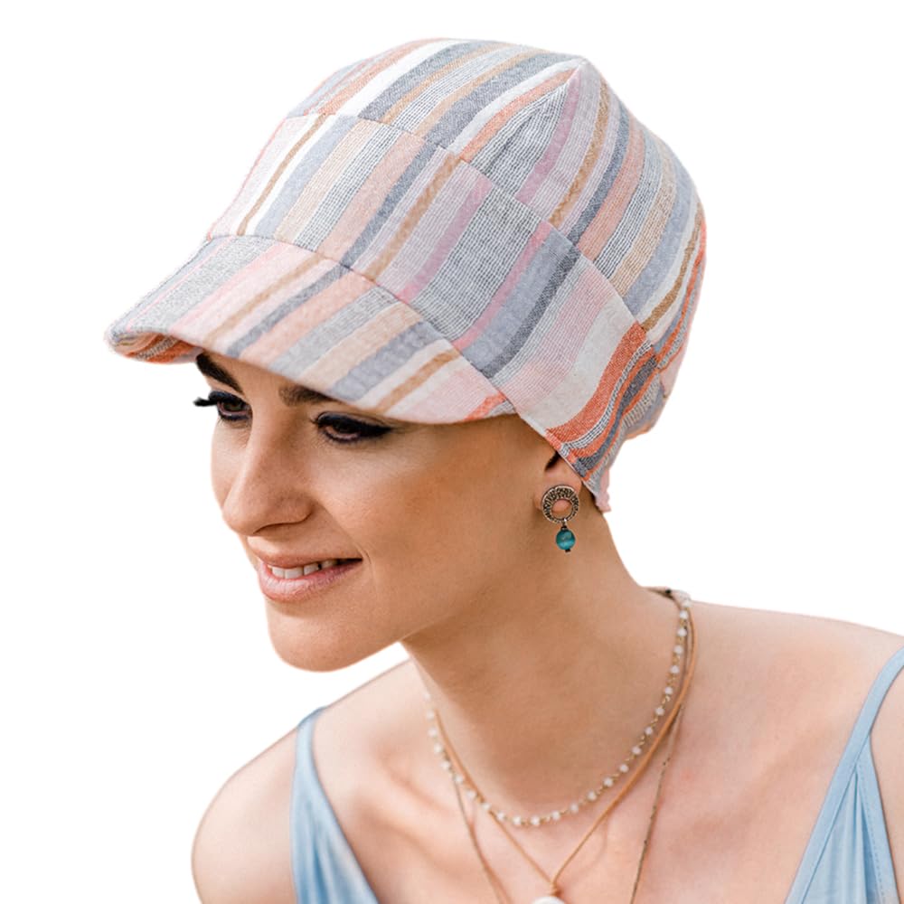 Cappello Amalfi In Bamb&ugrave; Per Alopecia E Chemio - Con Nastri Lunghi, Morbido E Traspirante